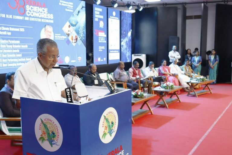 38th Kerala Science Congress Kerala Science Congress 2026 38th KSC 2026 കേരള സയൻസ് കോൺഗ്രസ് 2026 38th Kerala Science Congress Kochi, 38th Kerala Science Congress dates 38th Kerala Science Congress venue 38th Kerala Science Congress theme Ocean Science for Blue Economy Kerala Science Congress 38th Kerala Science Congress inauguration Pinarayi Vijayan speech Kerala Science Congress 2026 38th Kerala Science Congress program schedule How to register for 38th Kerala Science Congress 38th Kerala Science Congress live updates Kerala Science Congress 2026 Ernakulam news കേരള സയൻസ് കോൺഗ്രസ് 2026 തീയതി 38th Kerala Science Congress focal theme National Science Expo 2026 Kerala, KSCSTE 38th Kerala Science Congress St. Albert's College Kerala Science Congress 2026 Kerala Science Congress Ernakulam 2026 38th Kerala Science Congress National Science Meet Kerala Science Congress 2026 registration 38th KSC official website കേരള സയൻസ് കോൺഗ്രസ് കൊച്ചി 2026, Blue Economy Kerala Science Congress 2026 Ecosystem restoration Kerala Science Congress SciSol competition Kerala Science Congress National Science Expo Kalpana Chawla Science Centre 38th Kerala Science Congress paper presentation Kerala Science Congress youth innovations PK Gopalakrishnan Memorial Lecture 2026 From Research to Impact Kerala Science Congress Ocean science Kerala blue economy, 38-ാം കേരള സയൻസ് കോൺഗ്രസ് കേരള സയൻസ് കോൺഗ്രസ് 2026 കൊച്ചി 38th കേരള സയൻസ് കോൺഗ്രസ് വാർത്തകൾ കേരള സയൻസ് കോൺഗ്രസ് 2026 ഉദ്ഘാടനം പിണറായി വിജയൻ കേരള സയൻസ് കോൺഗ്രസ് ബ്ലൂ ഇക്കോണമി കേരള സയൻസ് കോൺഗ്രസ് കേരള സയൻസ് കോൺഗ്രസ് 2026 പ്രോഗ്രാം നാഷണൽ സയൻസ് എക്സ്പോ 2026,
